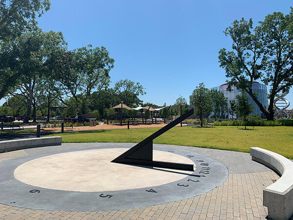 The Sundial in the Discovery Center park