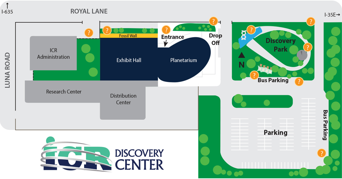 A map of the ICR Campus