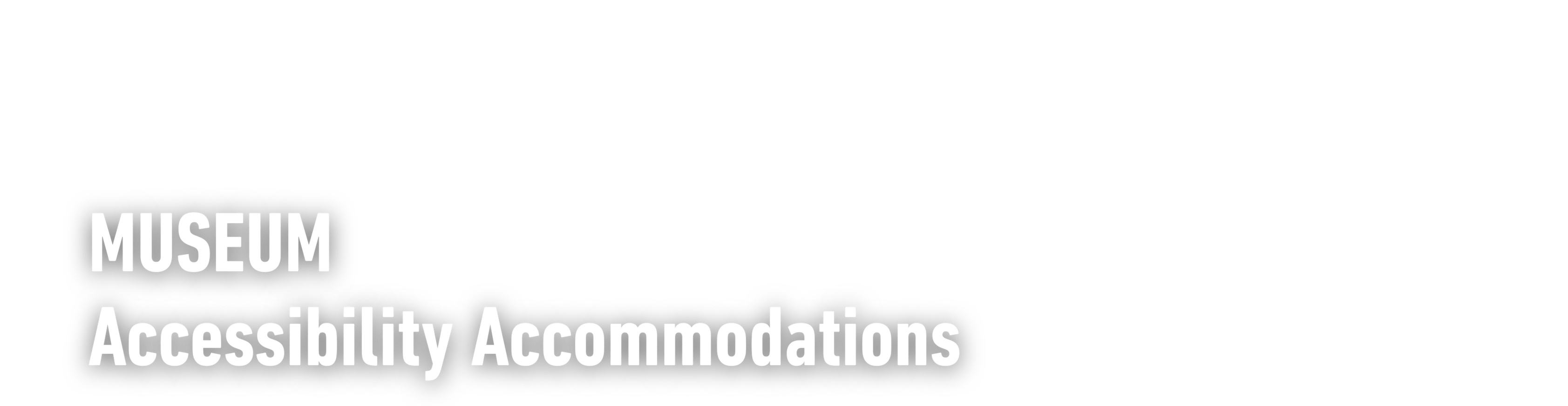 Text that says: Museum Accessibility Accommodations