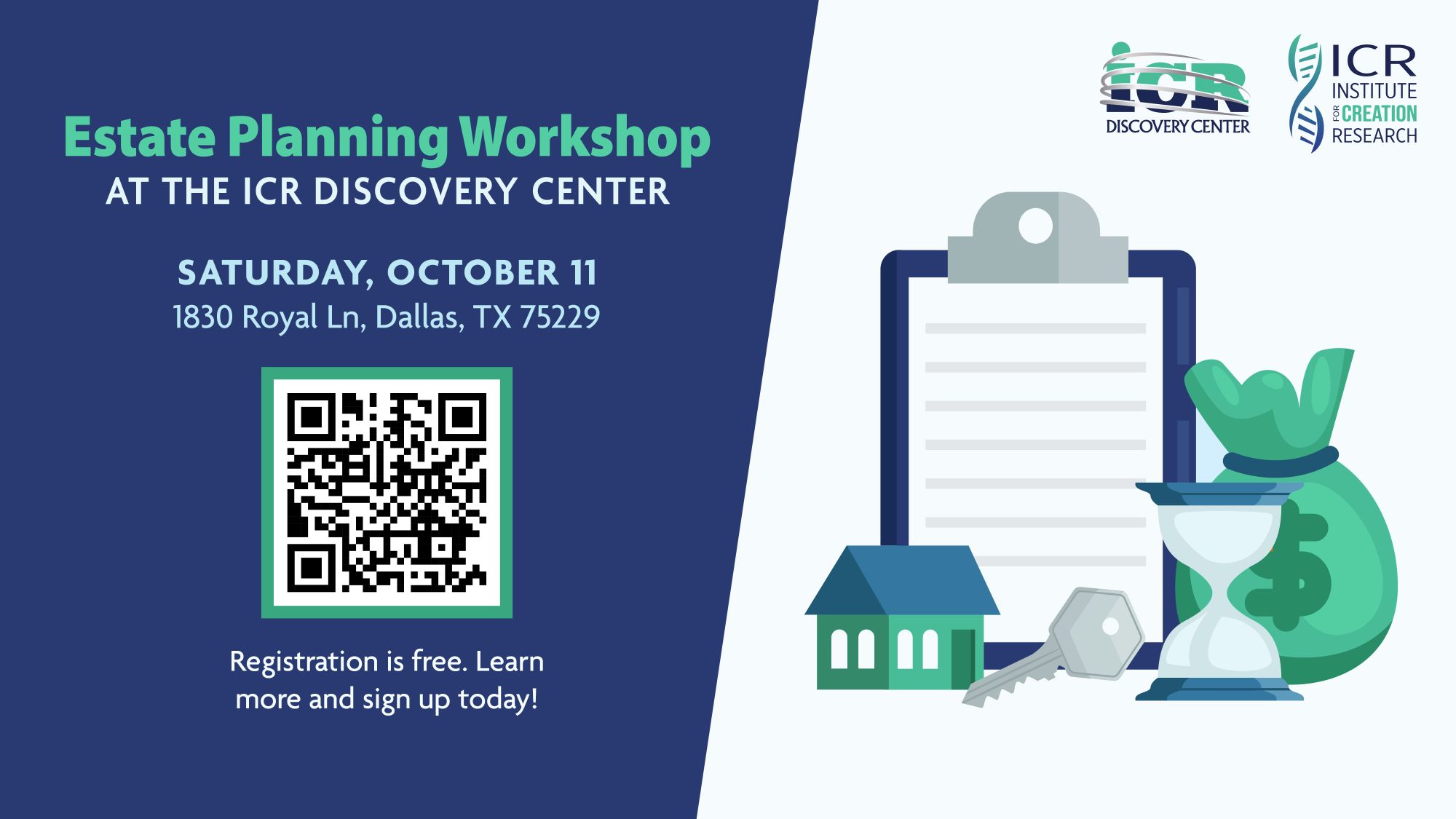 Estate Planning Workshop| Saturday October 11 | ICR Discovery Center