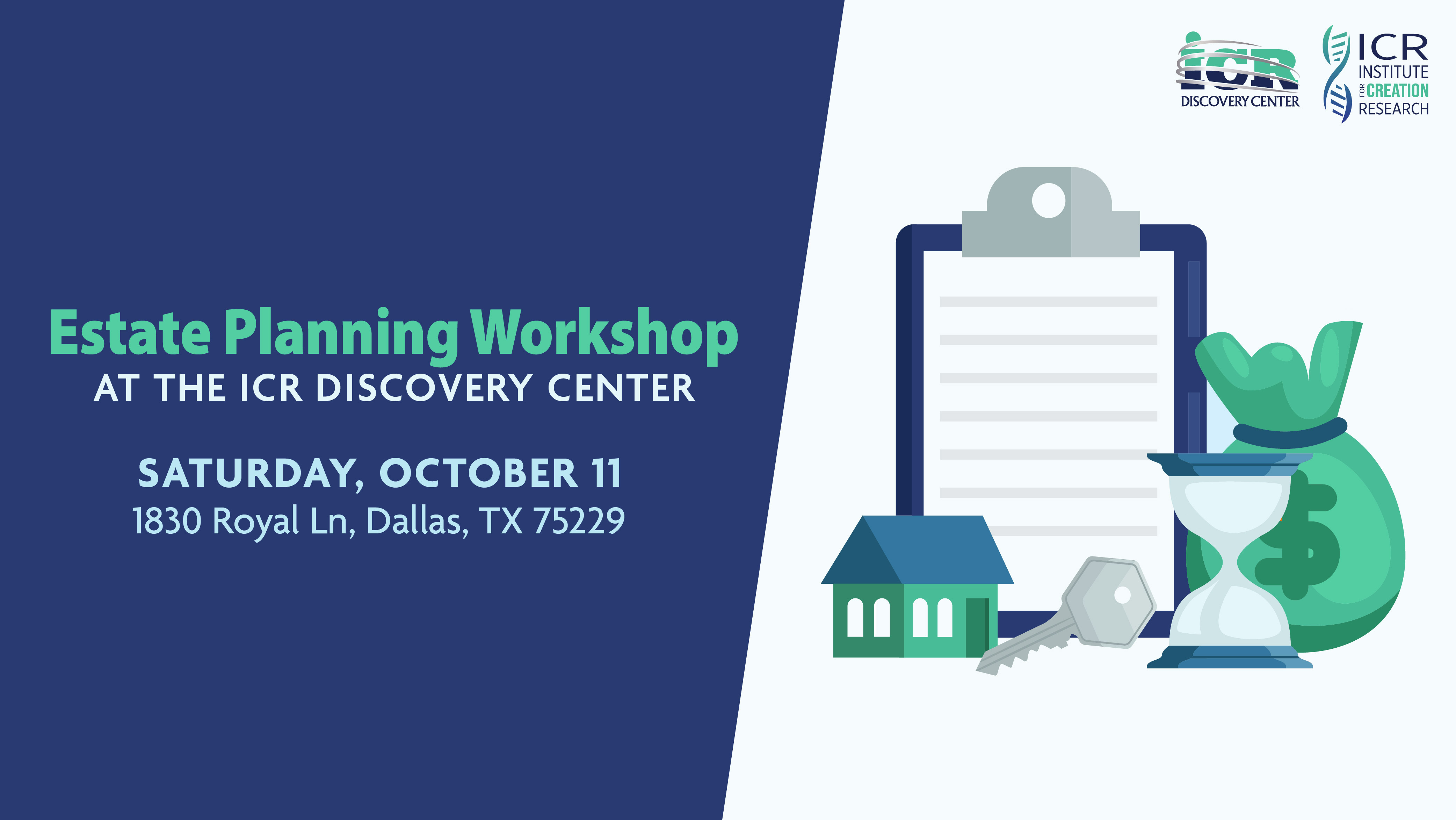 Estate Planning Workshop| Saturday October 11 | ICR Discovery Center