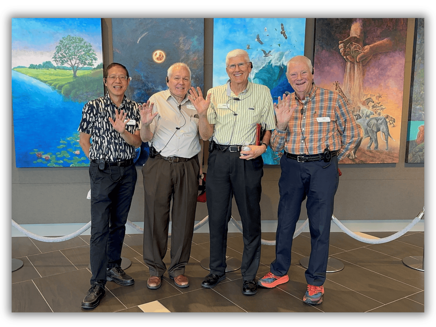 A group of volunteers in the Dc atrium