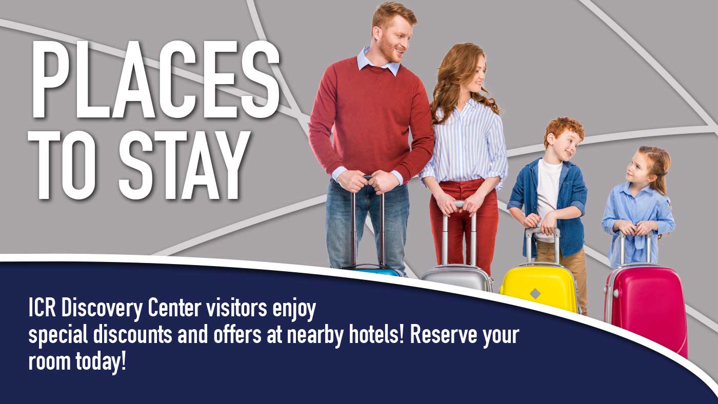 ICR Discovery Center visitors enjoy special discounts and offers at nearby hotels! Reserve your room today!
